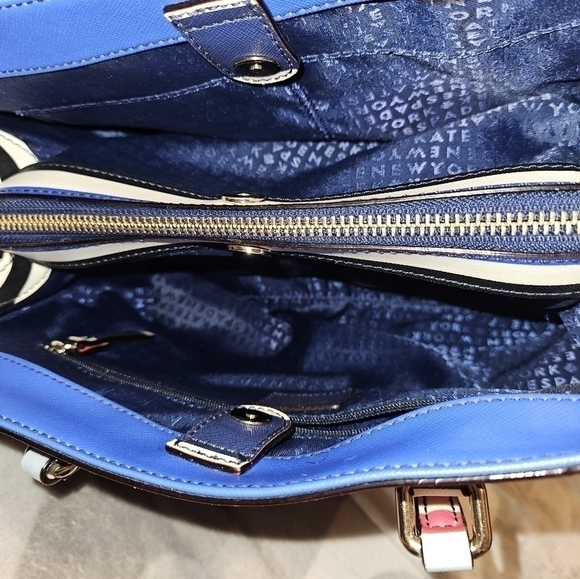 Kate Spade New York Evangelie Laurel Way Striped Satchel Crossbody Handbag Purse - Picture 10 of 15